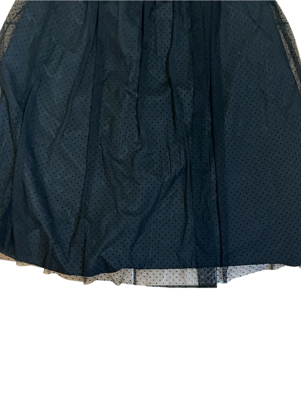 J. Crew Black Dotted Mesh Circle Skirt Sz L - Picture 5 of 6